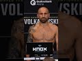 Alexander Volkanovski. weighing 144.5 lbs
