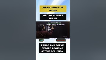 WRONG NUMBER SERIES - HARSHALAGRAWAL SIR #harshalagrawal #missingnumbers #numberseries #shorts