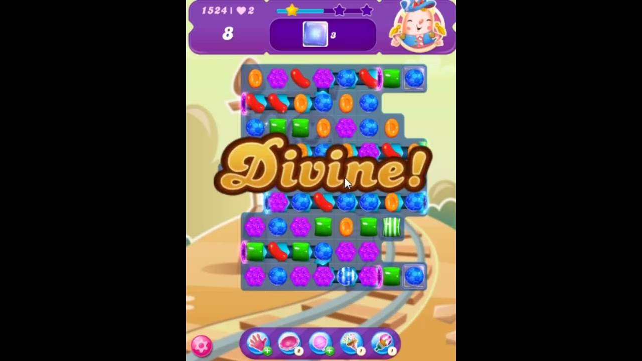 Candy Crush Saga Level 1524 - 1 Stars, 18 Moves Completed, No Boosters