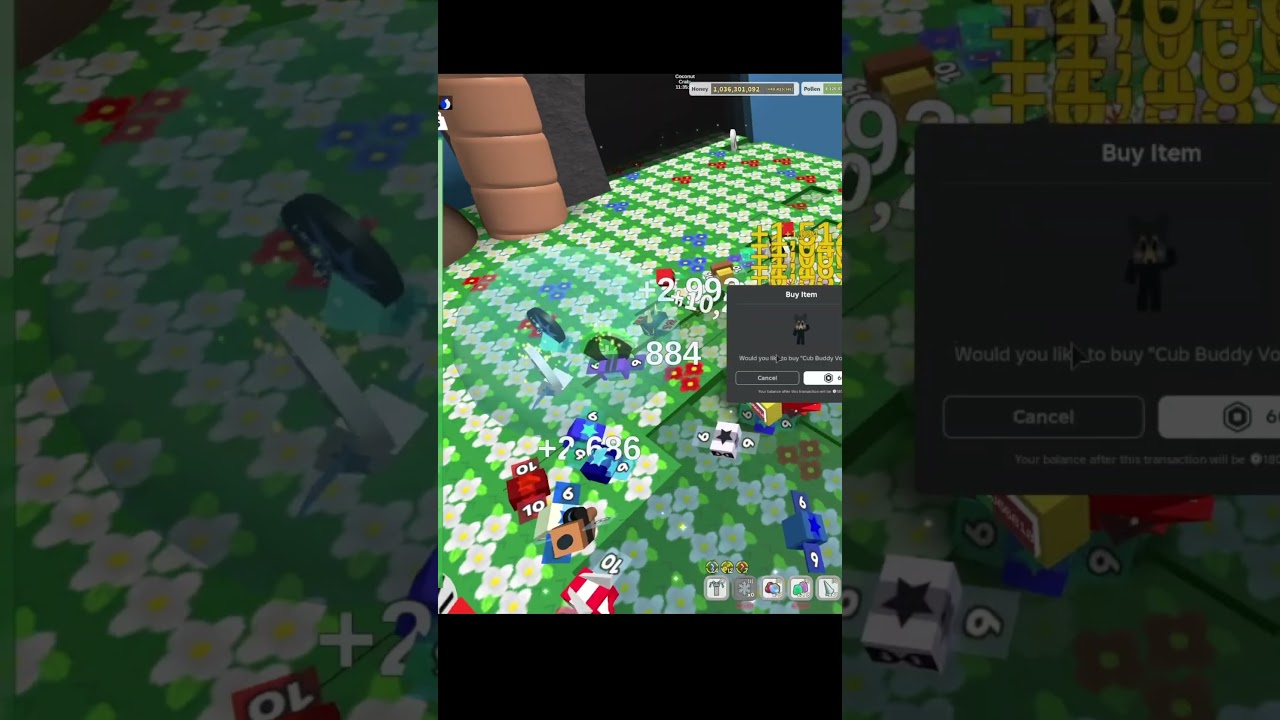 getting the cub buddy in bee swarm simulator!!