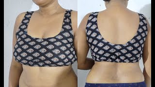 No Hook Blouse Cutting and Stitching | Size 34 and 36