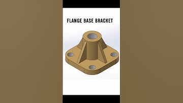 SolidWorks Flange Base Bracket Tutorial #Shorts