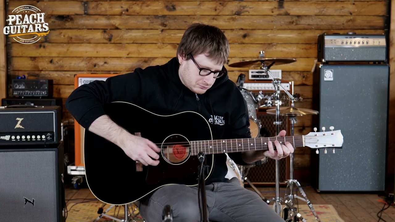 Gibson 50's J-45 Original Ebony - YouTube
