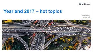 Celebrity Milliman Breakfast Briefing: Year-end 2017 — hot topics Wealth