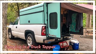 Camping in a Truck Topper