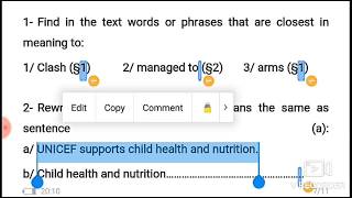 2as English Exam/إمتحان إنجليزية ثانية ثانوي /unit Make Peace