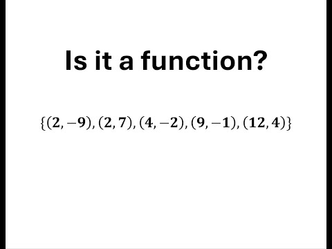 Is the relation a function? Ordered pair example