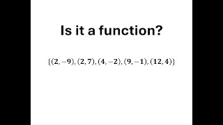 Is the relation a function Ordered pair example