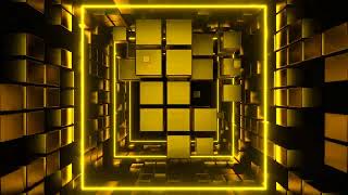 The Gold Cubic Entity: A Neon Tunnel VJ Loops #gold #vjloops #abstract #tunnel #dj #neon