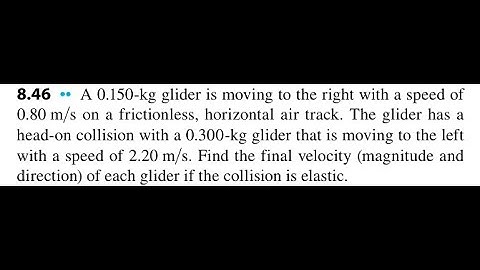 A 0.150-kg glider is moving to the right with a speed of 0.80 m/s on a frictionless, horizontal air