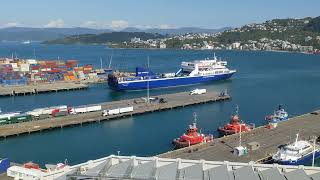 Bluebridge ferry arriving in Wellington [time lapse]