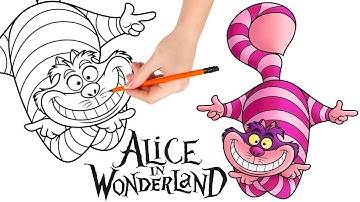 How to draw The Cheshire Cat - Alice in Wonderland