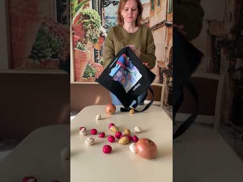 Екосумка, торба, шопер з принтом Дніпро, чорний, 38х40 см, Малюнки, видео 2