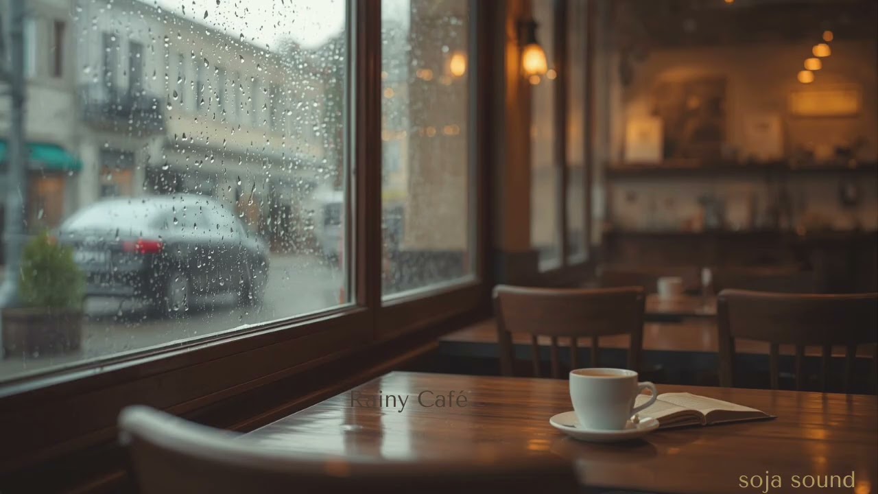 Rainy Café ☕ – Cozy Piano & Jazz Background Music for Rainy Days | soja sound