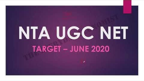 How to prepare for NTA UGC NET EXAM - June 2020