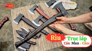 #Dao_phúc_sen HD|🖍️RÌU TRỤC LÁP - cán mun và cẩm dòng đi rừng chuyên chặt gỗ, xương✅0347-753-780📲