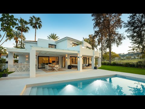 Frontline Golf Modern Style Villa in Nueva Andalucia, Marbella | Drumelia Real Estate