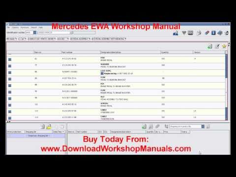 mercedes ewa workshop manual