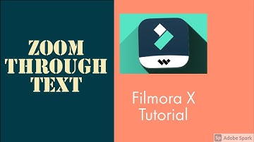 ZOOM Through Text INTRO or TRANSITION In Filmora X Tutorial 2021