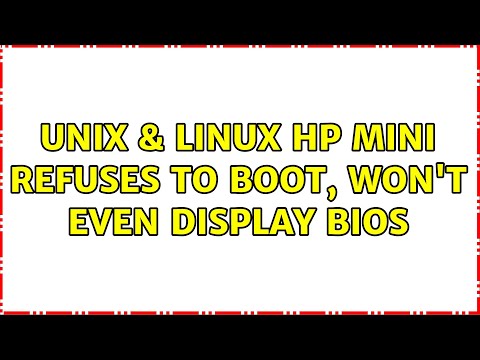 Unix & Linux: HP Mini refuses to boot, won't even display BIOS