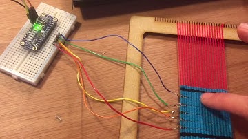 Test weaving with conductive thread