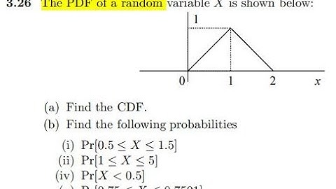 The PDF of a random varia... FIND THE FOLLOWING PROBABILITIES  | Probability Random Signals