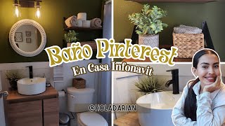 Baño Bonito Estilo Pinterest ❤ | Transformación TOTAL | Casa Infonavit COMPRAS + RENOVACIONES✨