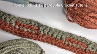 Front Back Post Double Crochet Stitch Tutorial FPDC BPDC Left Handed How to