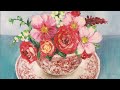 Floral Teacup Acrylic Painting LIVE Tutorial