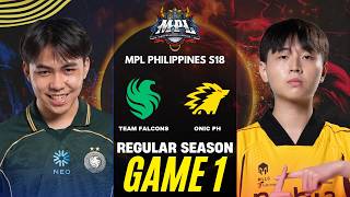 [GAME 1] TEAM FALCONS vs ONIC PH MPL PH S18 REGULAR SEASON | FLCN vs ONIC