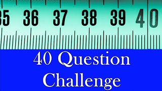 I was Tagged: 40 Questions Challenge