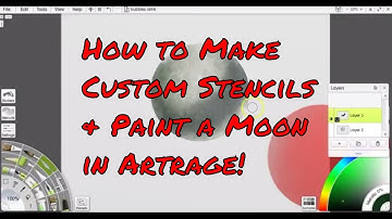 Artrage 5 How To Make Custom Stencils - Paint A Moon Using a Stencil