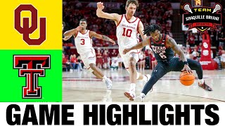 #11 Oklahoma vs #20 Texas Tech Highlights | NCAA Men's Basketball | 2024 College Basketball