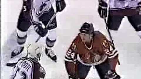 Bob Probert smacks Peter Forsberg & goes after Adam Foote