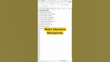 Metni Sütunlara Dönüştürme #excel #exceltips #exceleğitimi