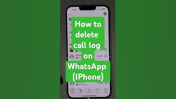 How to delete call log on WhatsApp (IPhone)
