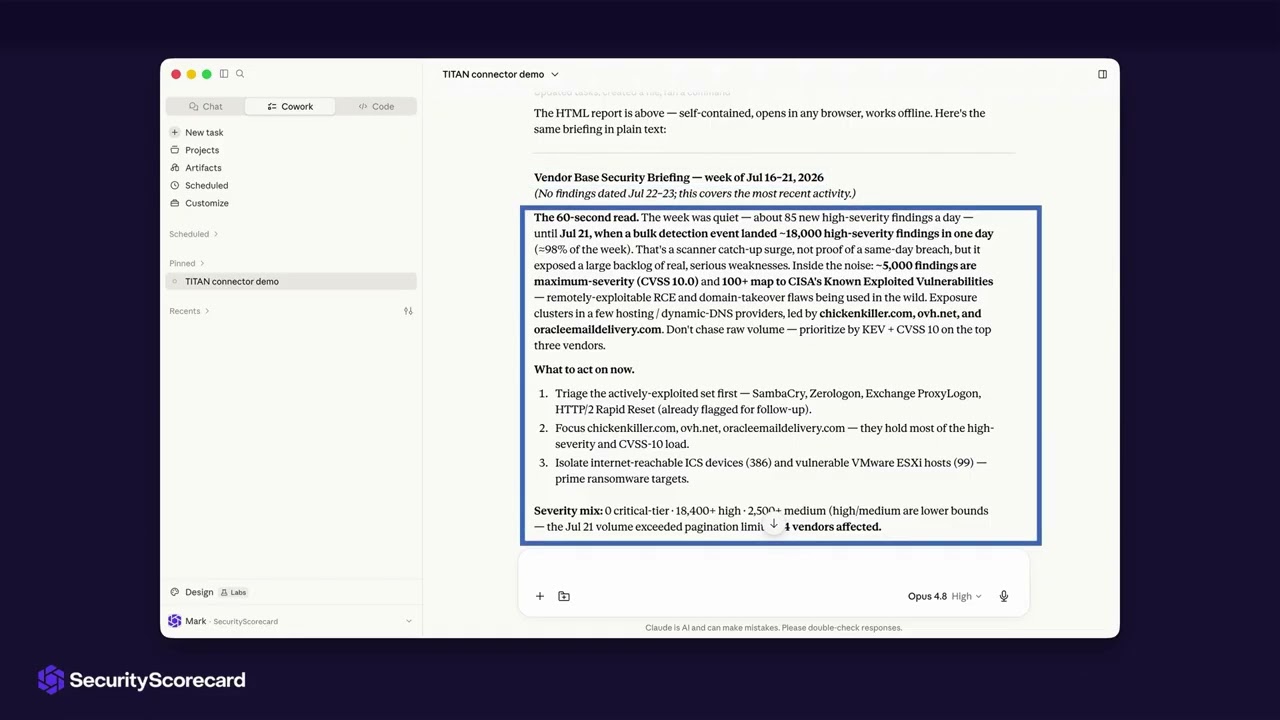 TITAN AI Demo Series: Query Vendor Risk Within Claude