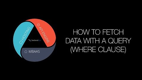 How to fetch data from the Backendless database with a query (whereclause)