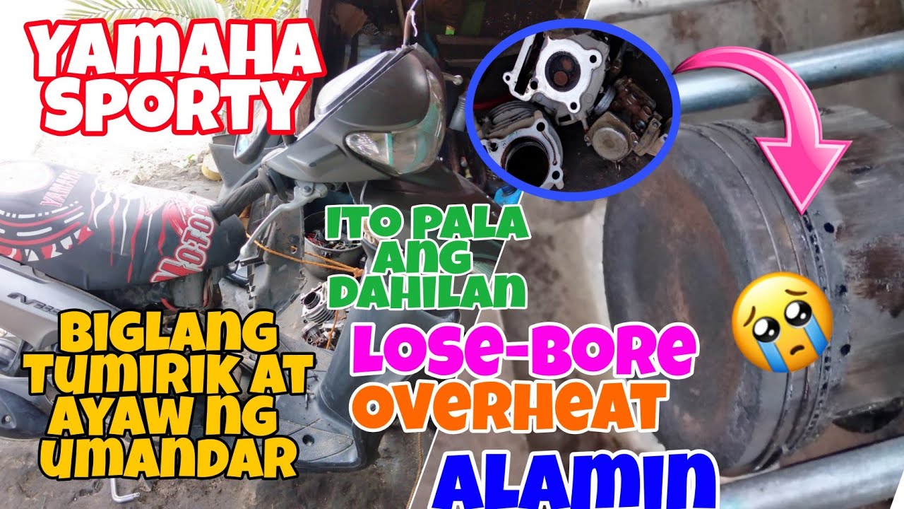 Yamaha  Mio Sporty Biglang Tumirik sa Byahe at Ayaw ng Umandar || lose-bore, over-heat || Alamin.