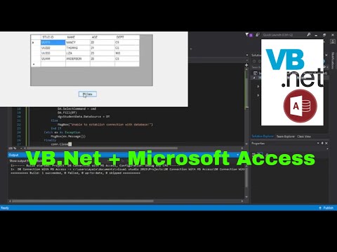 How to connect VB.Net application with MS Access database using code