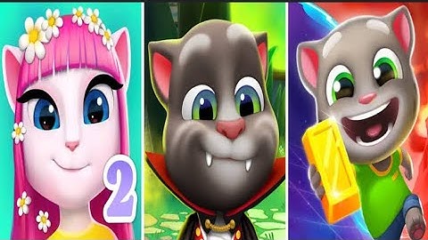 MY TALKING ANGELA 2 AND MY TALKING TOM 2 HAVE FUN 😊🥰 TOGETHER HD ANDROID GAMEPLAY part 44