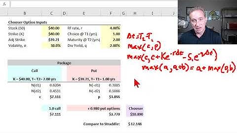 Exotic options: chooser option (FRM T3-43)