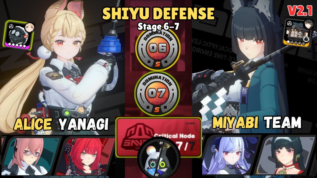 Alice Shiyu Defense Stage 6-7 & Miyabi Team | Zenless Zone Zero v2.1 ...