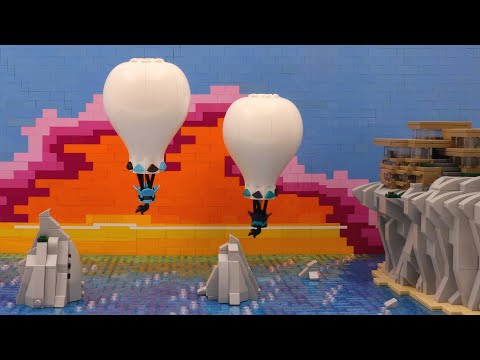 LEGO Hot Air Balloon Sunset Cliff | Bricks Cascade 2020