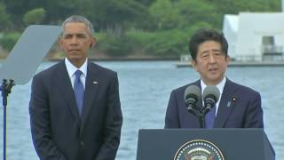 Abe offers condolences at Pearl Harbour for victims of war
