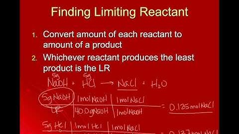 Limiting Reactant Part 1