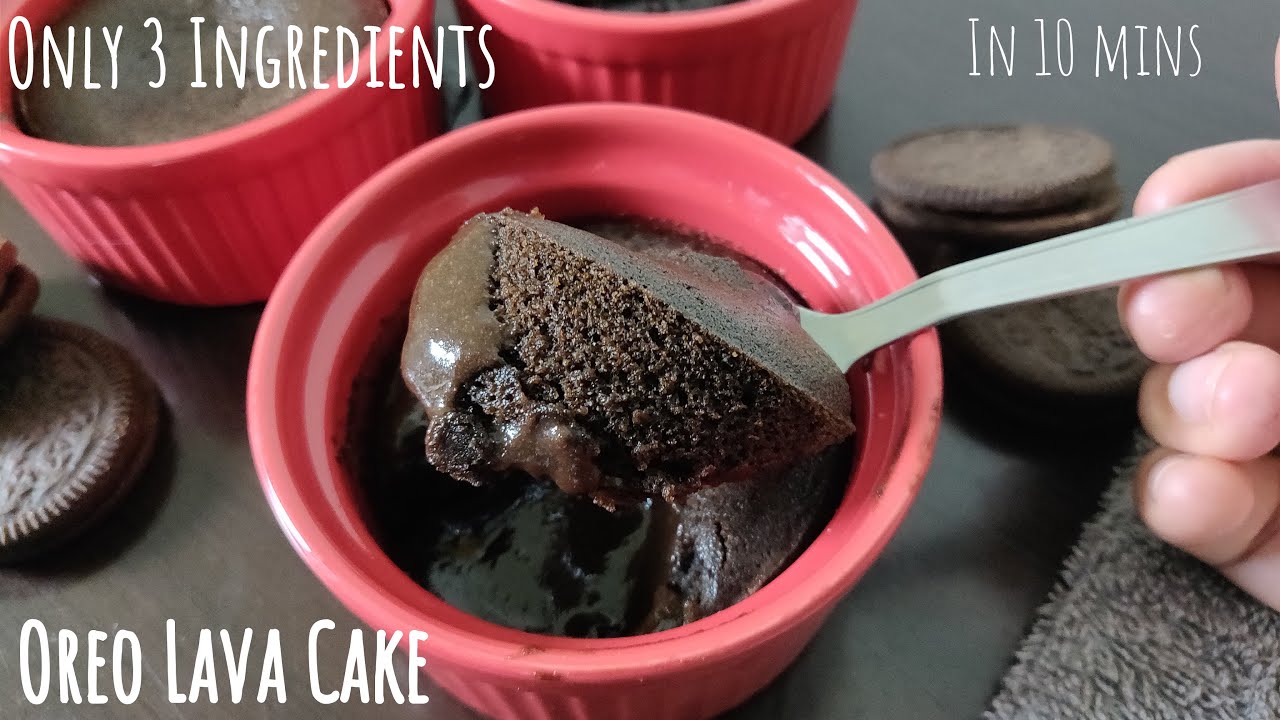 ONLY 3 Ingredients Oreo Lava Cake | Eggless Lava Cake | Choco lava Cake | Best Bites