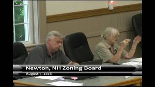2026-8-5 Town of Newton, NH Zoning Board Meeting