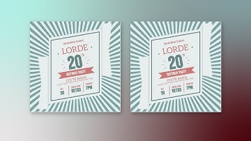 Design a Retro Style Birthday Party Invitation Card for Free using Visual Paradigm InfoART