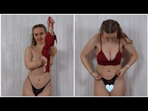 4k Transparent Thong + Lingerie Try On Haul | See Through Try On